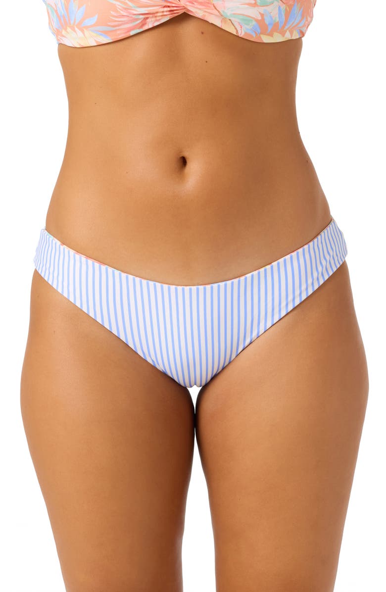 O'Neill Almeria Tropical Blue Lagoon Reversible Swim Bottoms, Alternate, color, Pink Multi Colored