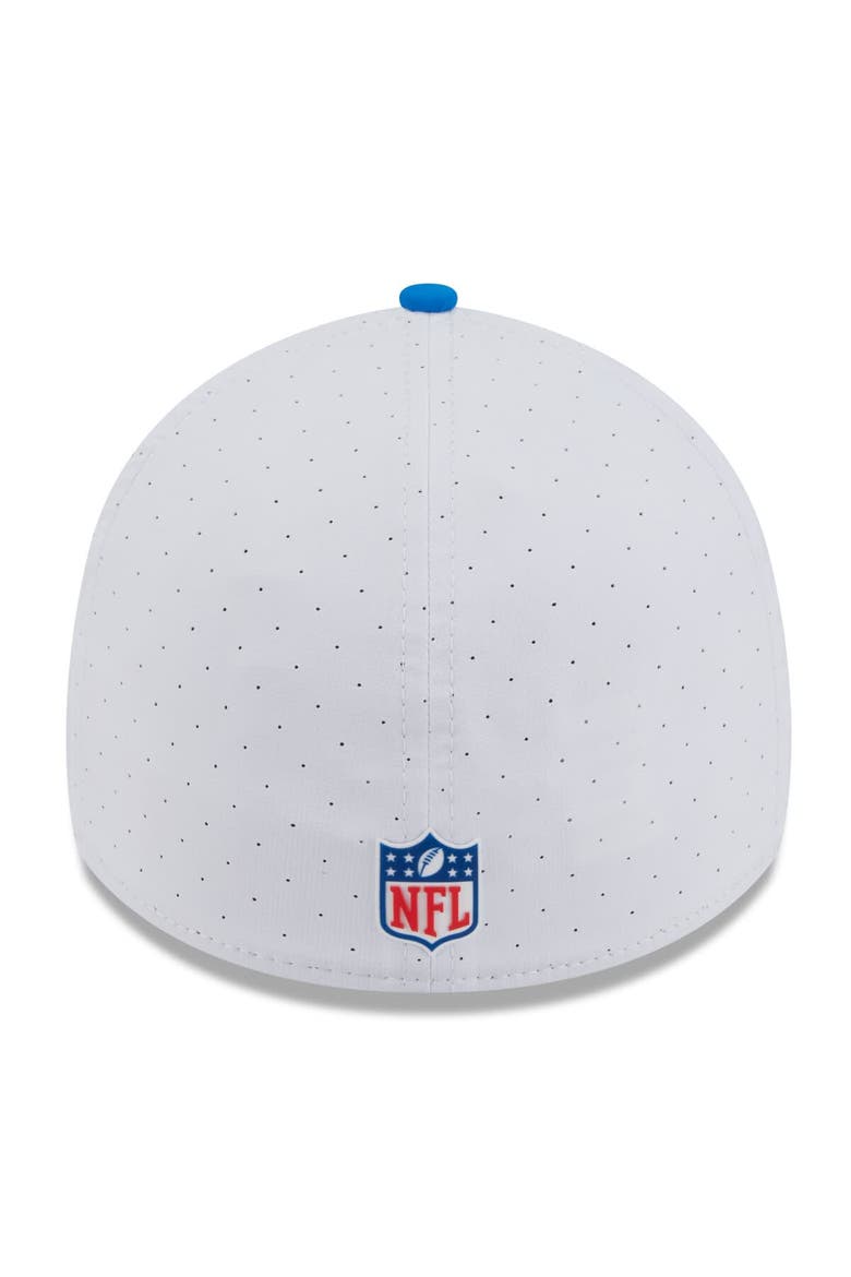 Men's New Era  White/Blue Detroit Lions 2025 NFL Training Camp 39THIRTY Flex Hat, Alternate, color, White
