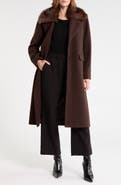 Sam Edelman Faux Fur Collar Single Breasted Coat