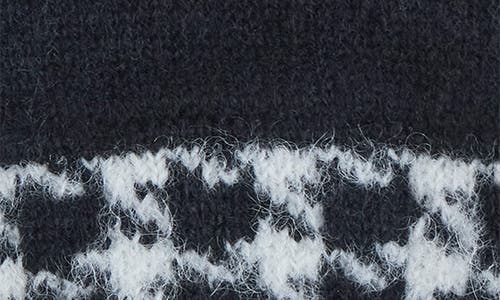Bruno Magli Cashmere Houndstooth Gloves In Multi