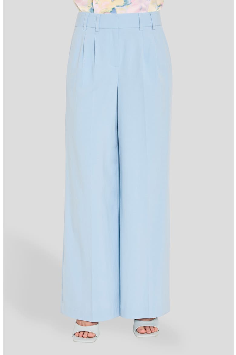 Pleated Wide Leg Pants, Main, color, ICE BLUE