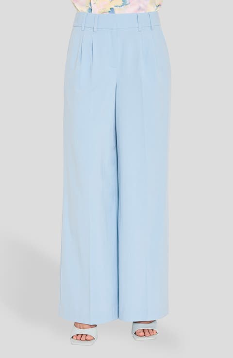 Pleated Wide Leg Pants (Petite)