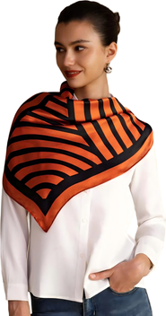 SILKSILKY Printed Square Silk Scarf