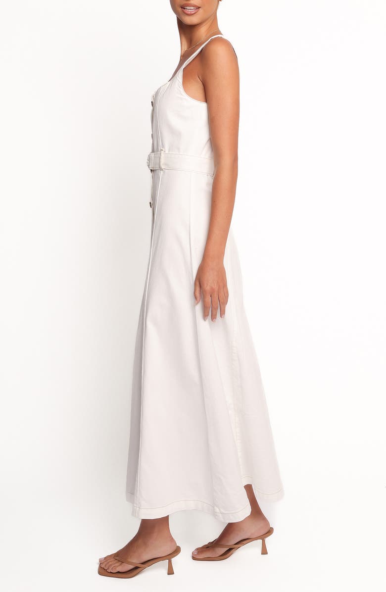 Petal & Pup Jennings Sleeveless Cotton Twill Dress, Alternate, color, White