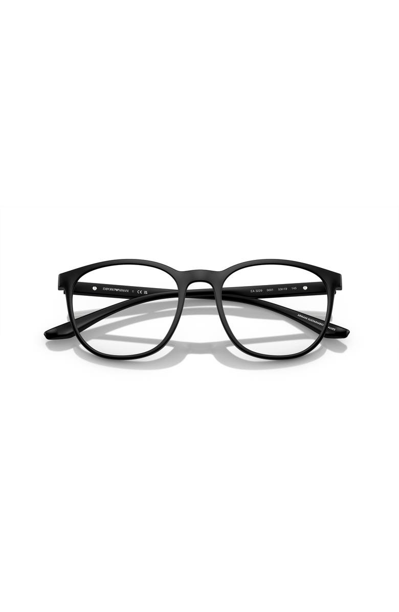Emporio Armani 51mm Phantos optical glasses, Alternate, color, Black