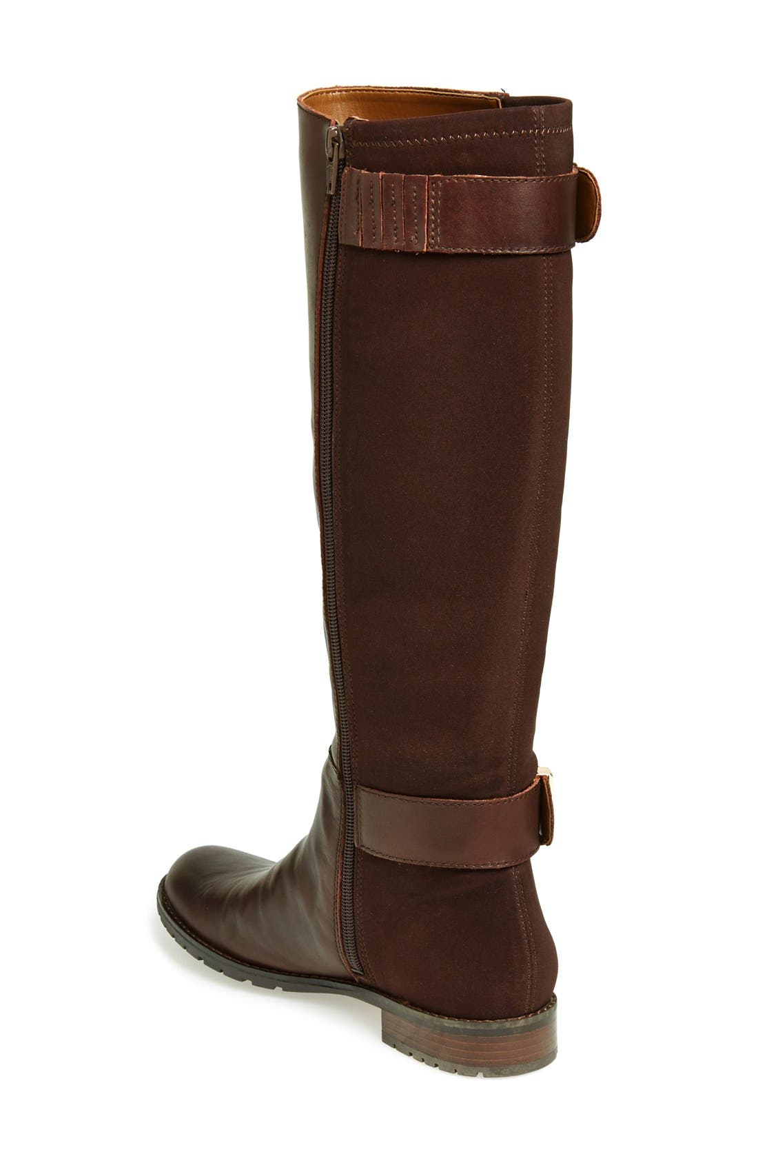 'Applee' Knee High Leather Boot, Alternate, color, BROWN LEATHER
