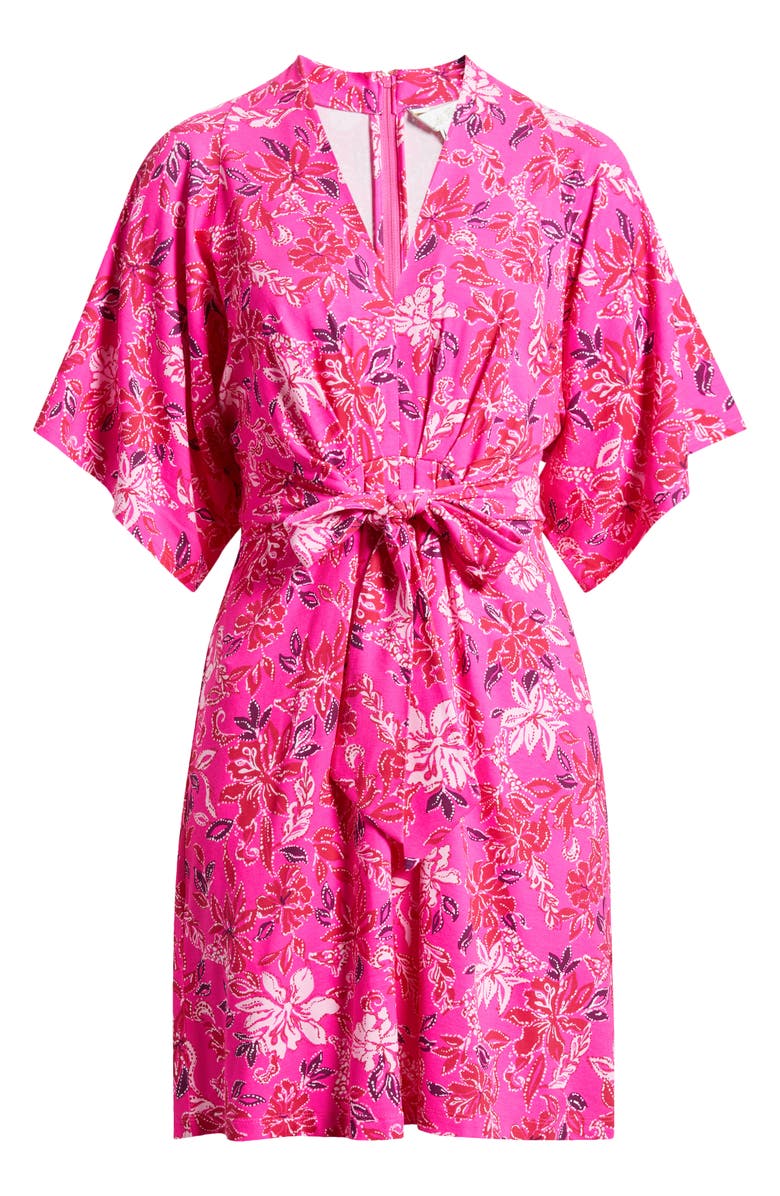 Lilly Pulitzer<sup>®</sup> Wisteria Floral Tie Front Dress, Alternate, color, Passion Fruit Pink