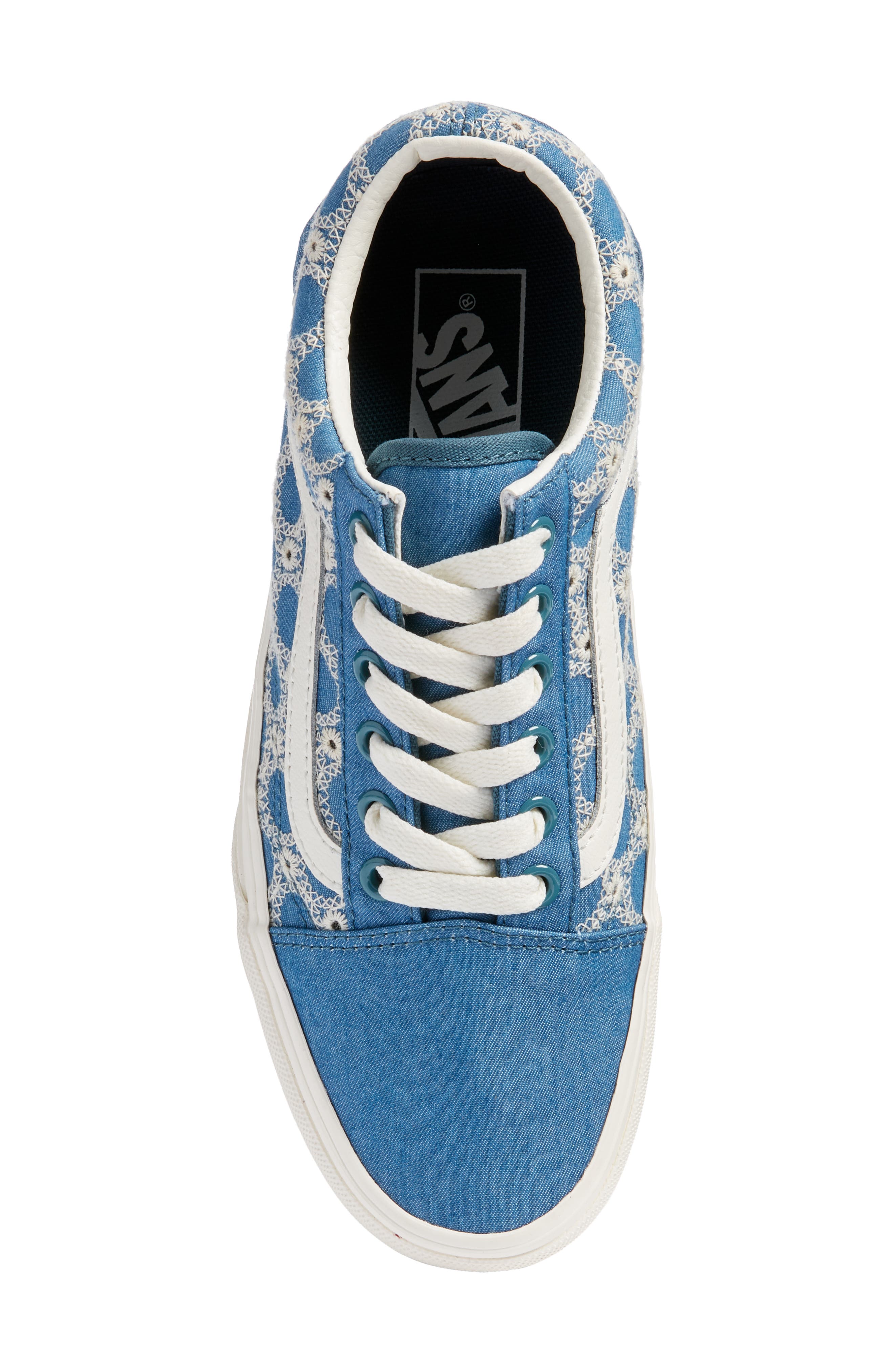 Old Skool Stackform Sneaker, Alternate, color, DENIM MIX BLUE
