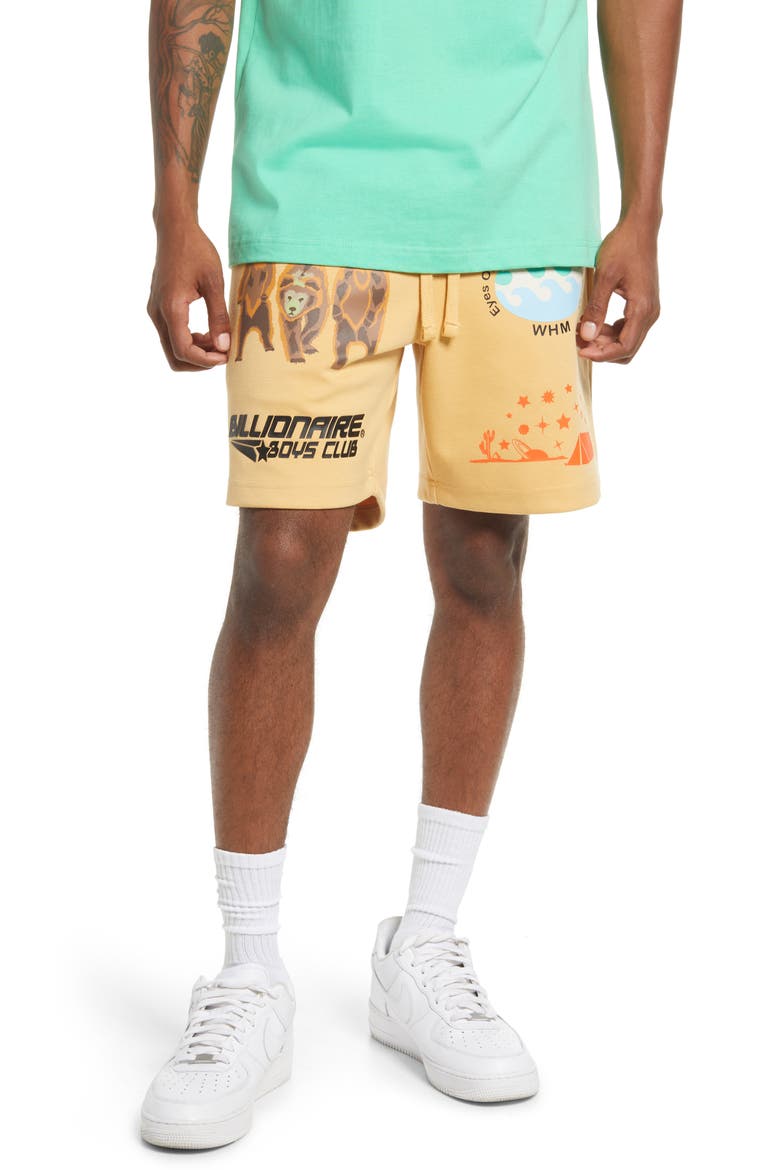 BB Peak Graphic Shorts, Main, color, NEW WHEAT