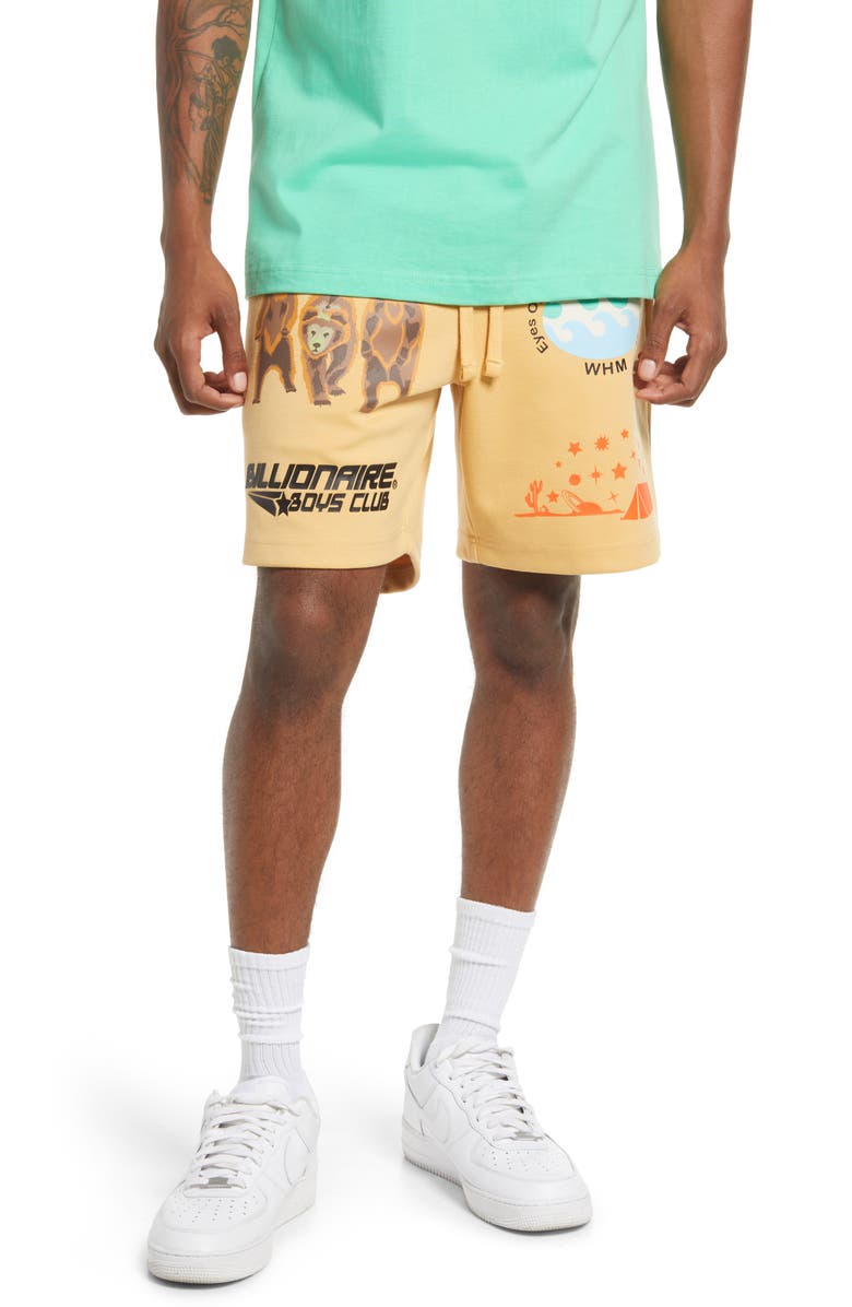 Billionaire Boys Club BB Peak Graphic Shorts, Main, color, 