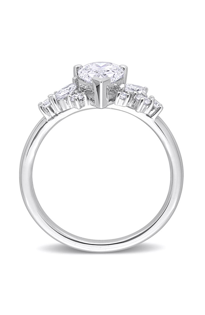 Julianna B. Lab-Grown Diamond Pear Cluster Ring 14k, Alternate, color, White Gold