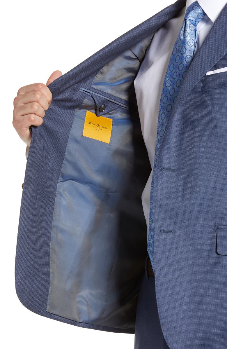 Hickey Freeman Classic Fit Solid Wool Suit, Alternate, color, 