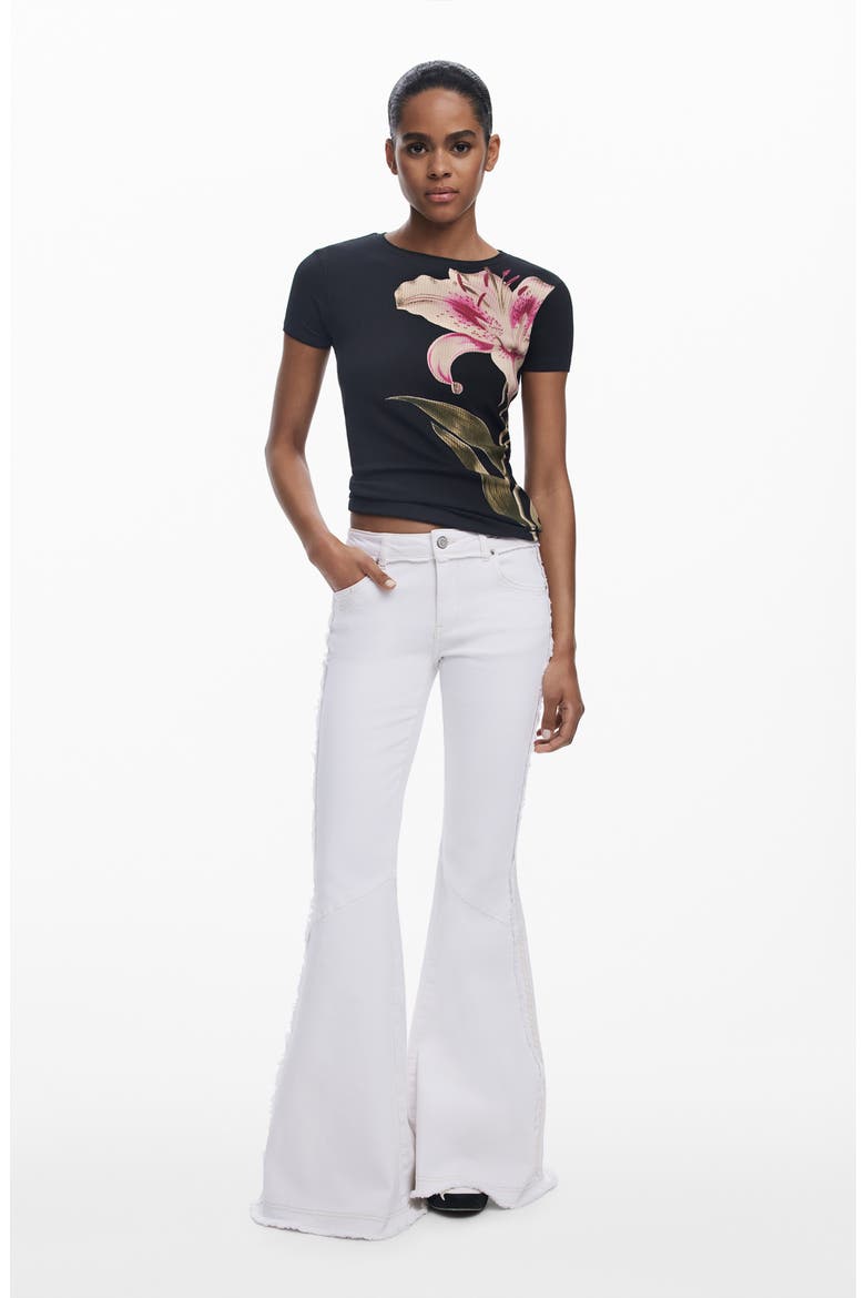 Flare Leg Jeans, Alternate, color, LIGHT BEIGE