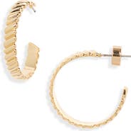 Nordstrom Demi-Fine Ridged Hoop Earrings
