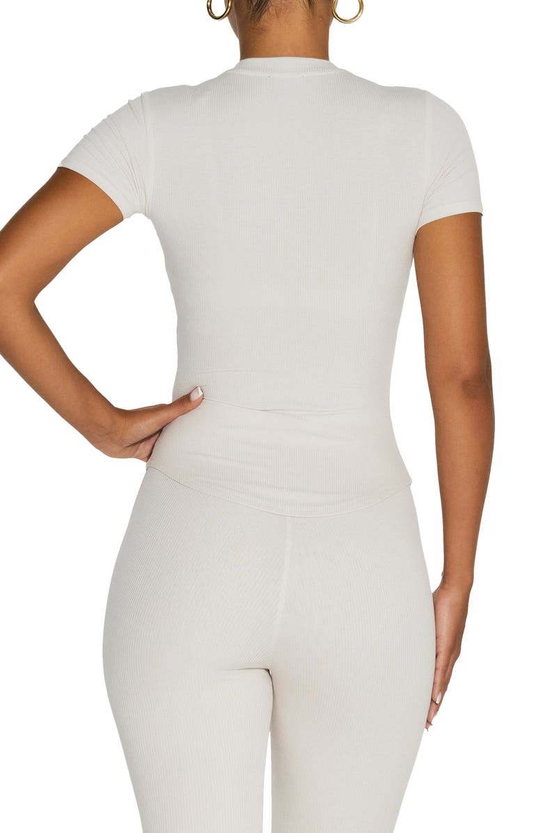 Naked Wardrobe The Rib T-Shirt, Alternate, color, Cream
