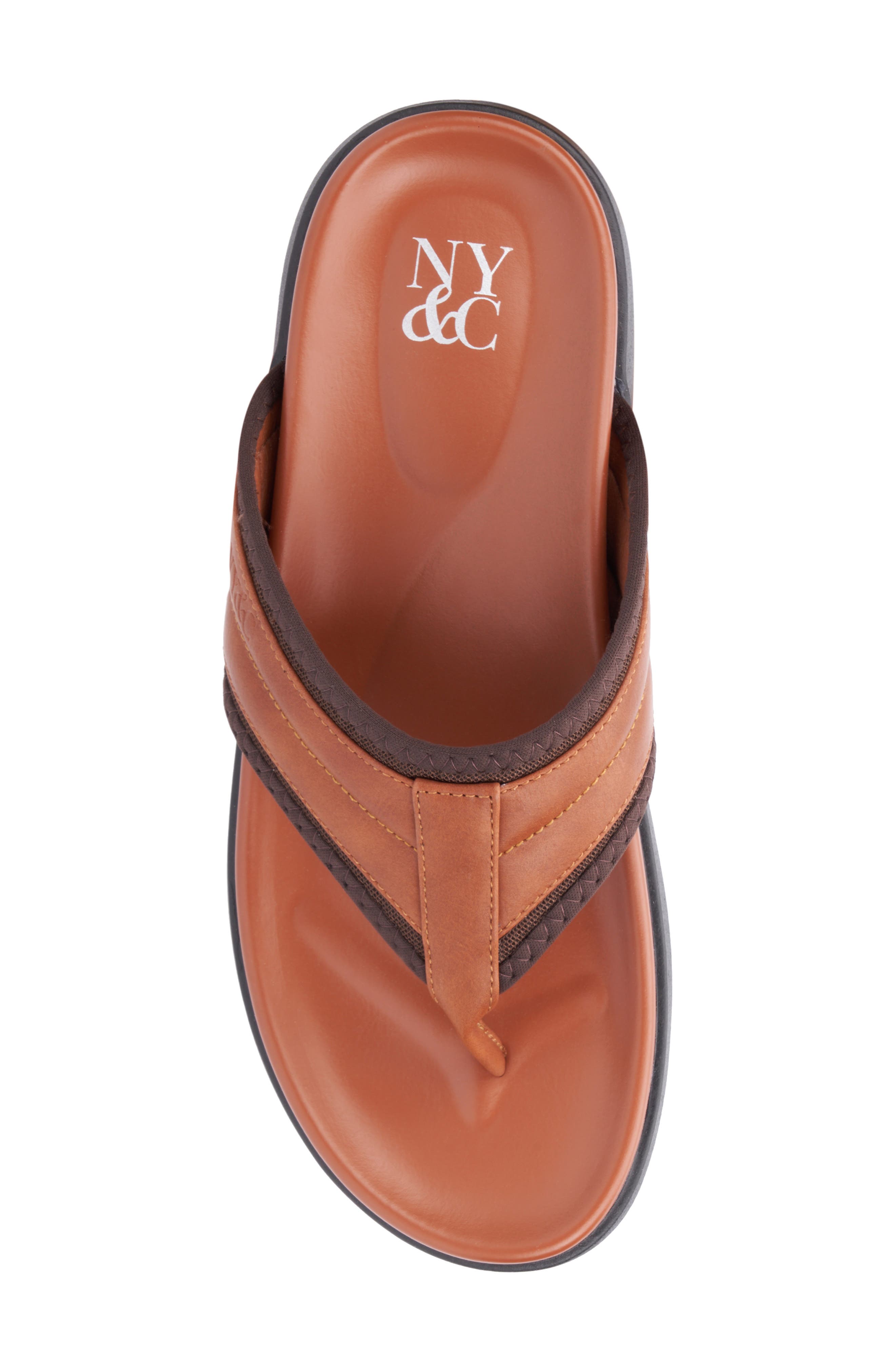 NEW YORK AND COMPANY Maxx Flip Flop, Alternate, color, Cognac