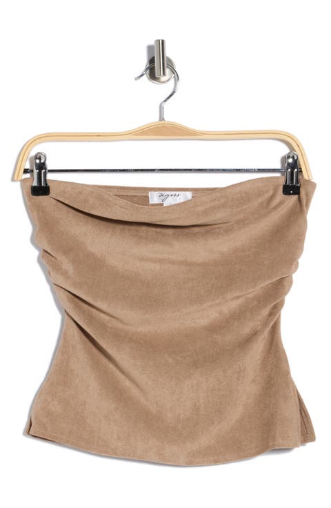 Faux Suede Tube Top