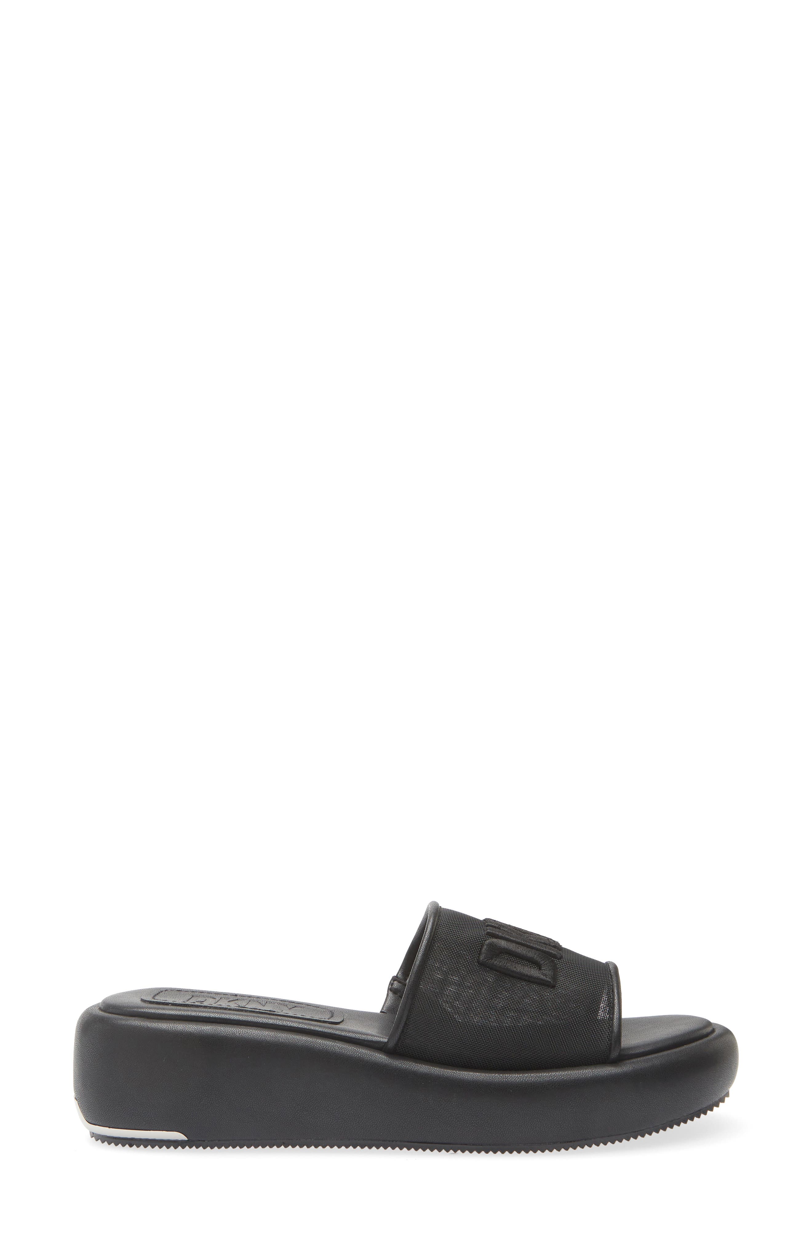DKNY Odina Platform Slide Sandal, Alternate, color, Black