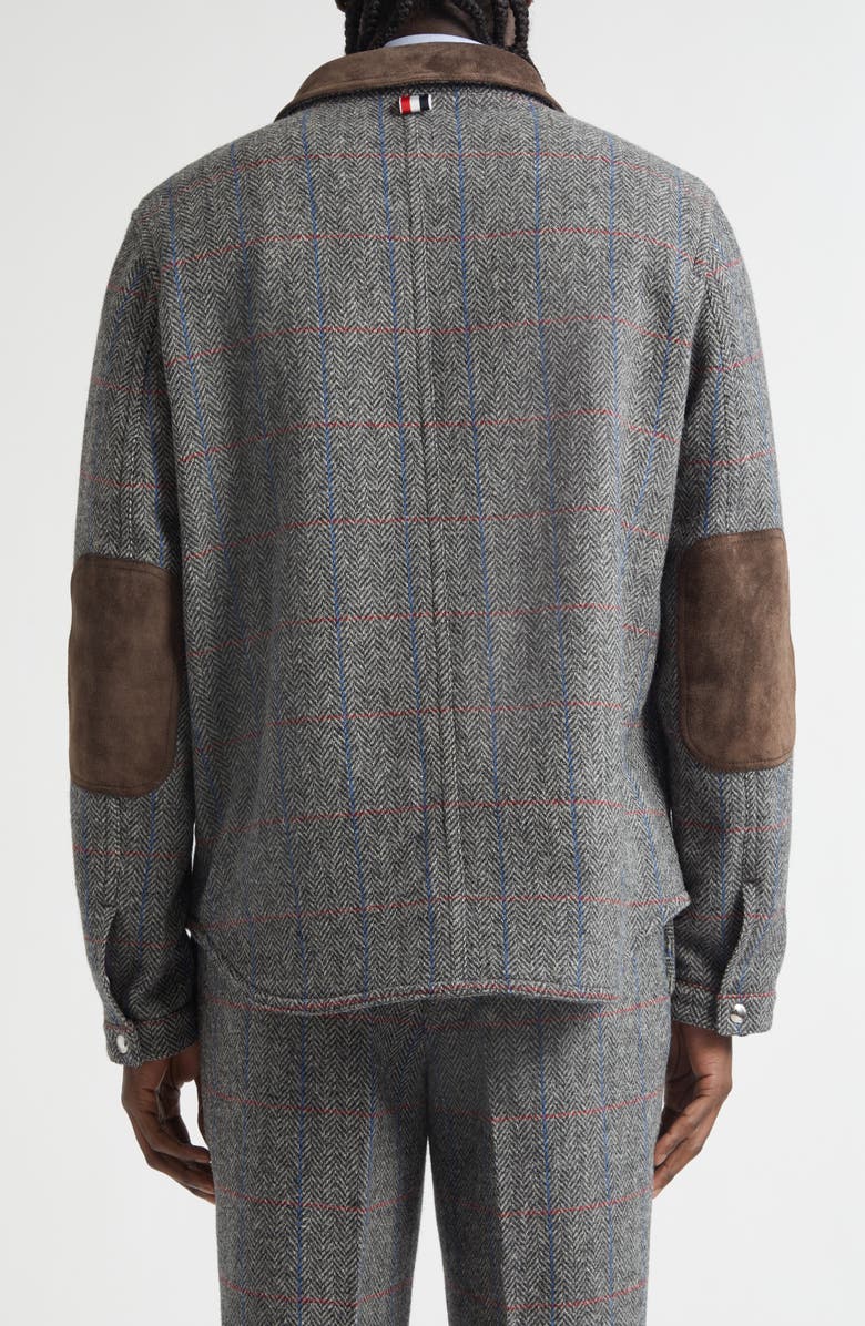 Thom Browne Hunting Tweed Utility Jacket, Alternate, color, Dark Grey