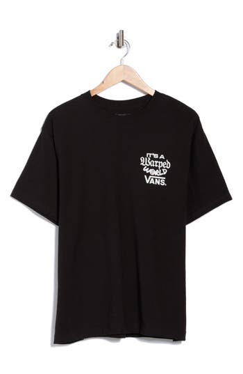 Vans Warped World Graphic T-shirt In Black