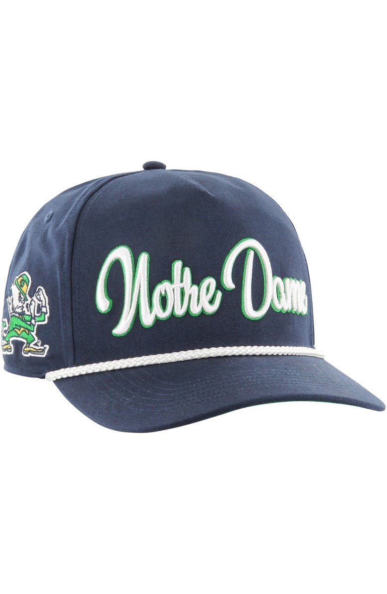'47 Men's '47 Navy Notre Dame Fighting Irish Overhand Hitch Adjustable Hat, Main, color,