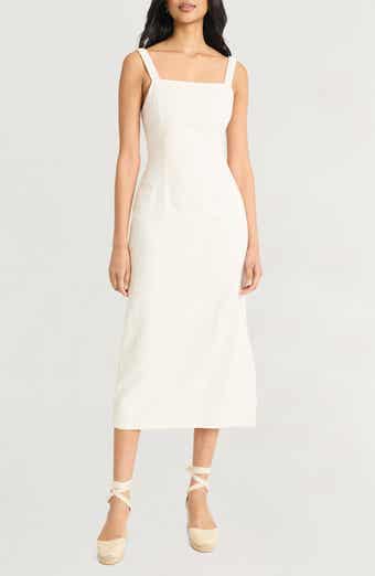 The Good Journey Linen Blend Midi Dress