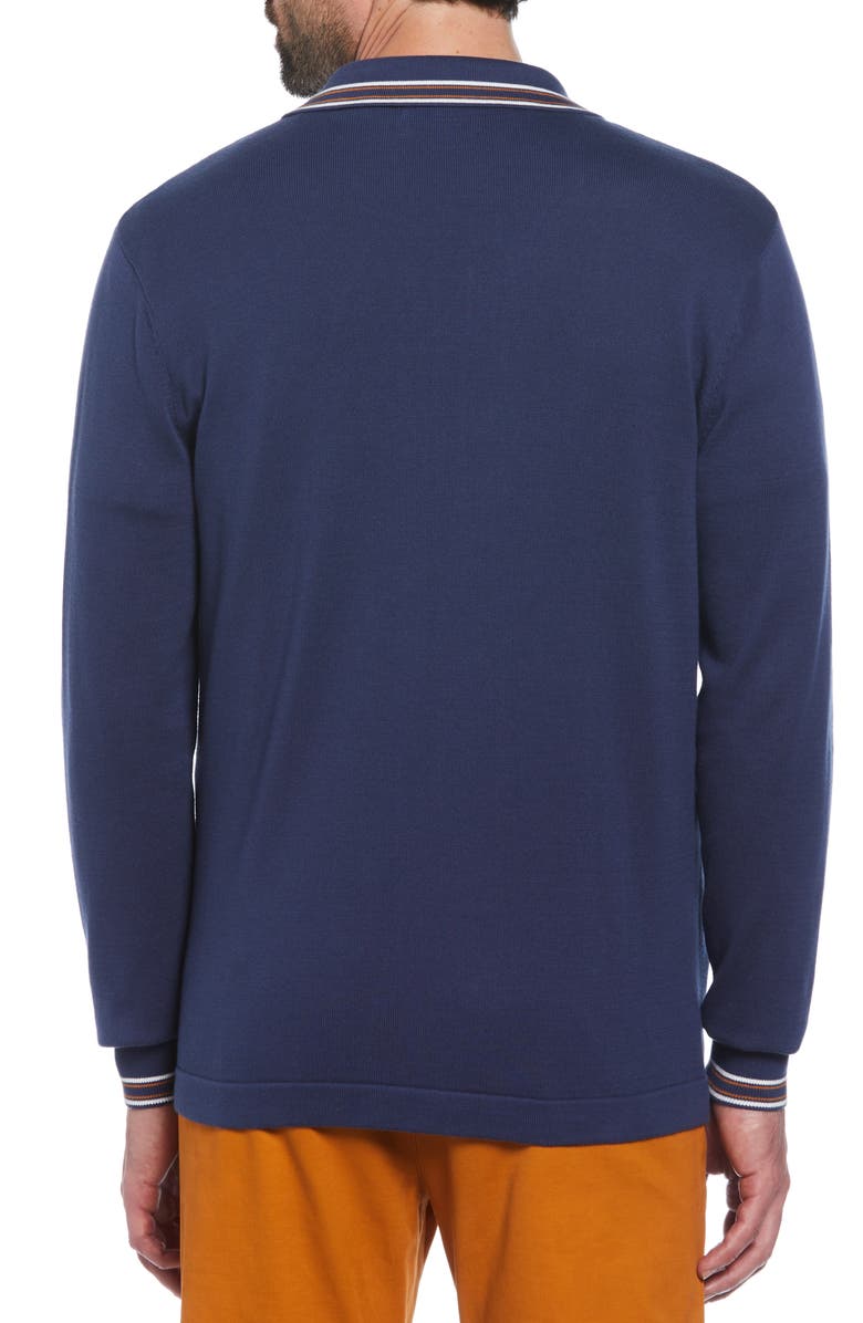 Original Penguin Tipped Collar Cardigan, Alternate, color, 