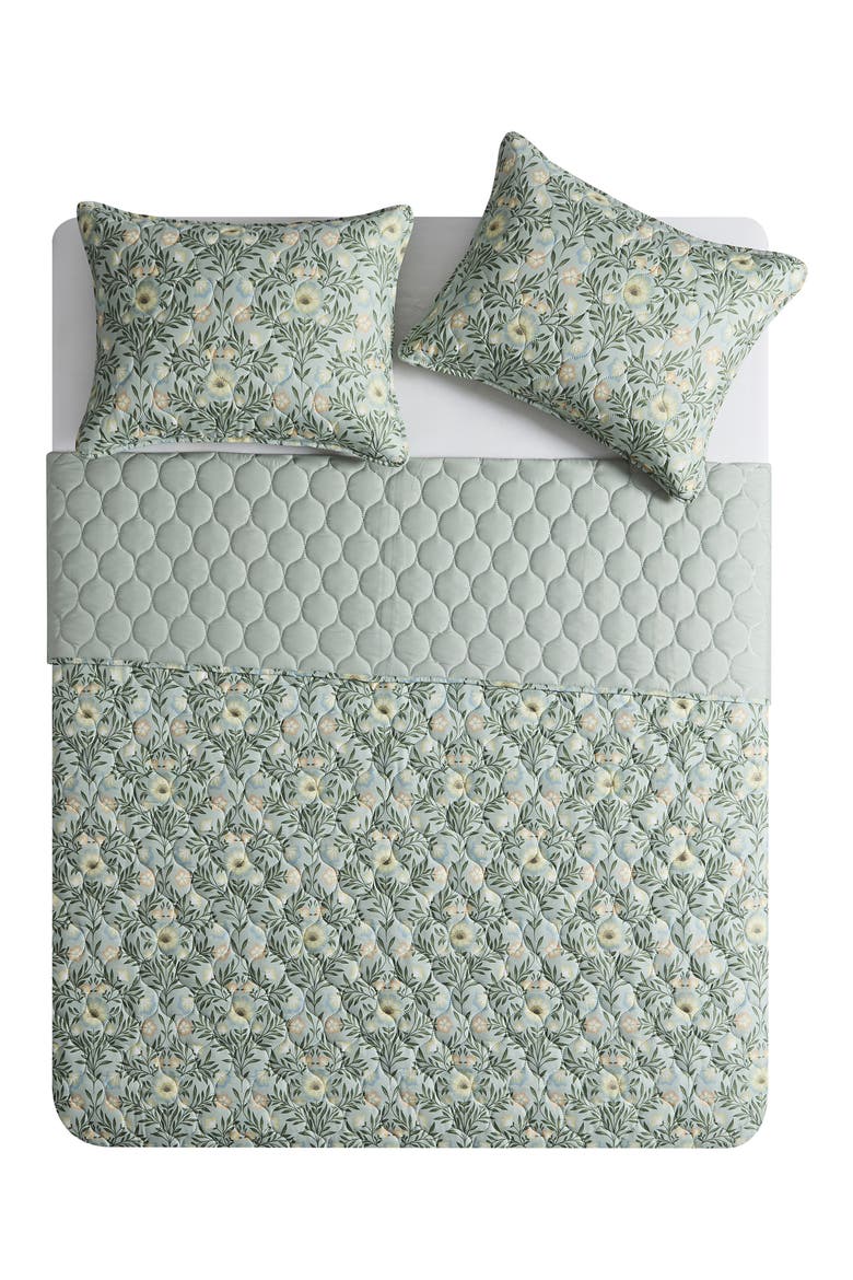 Whisper 3-Piece Quilt Set, Alternate, color, GREEN