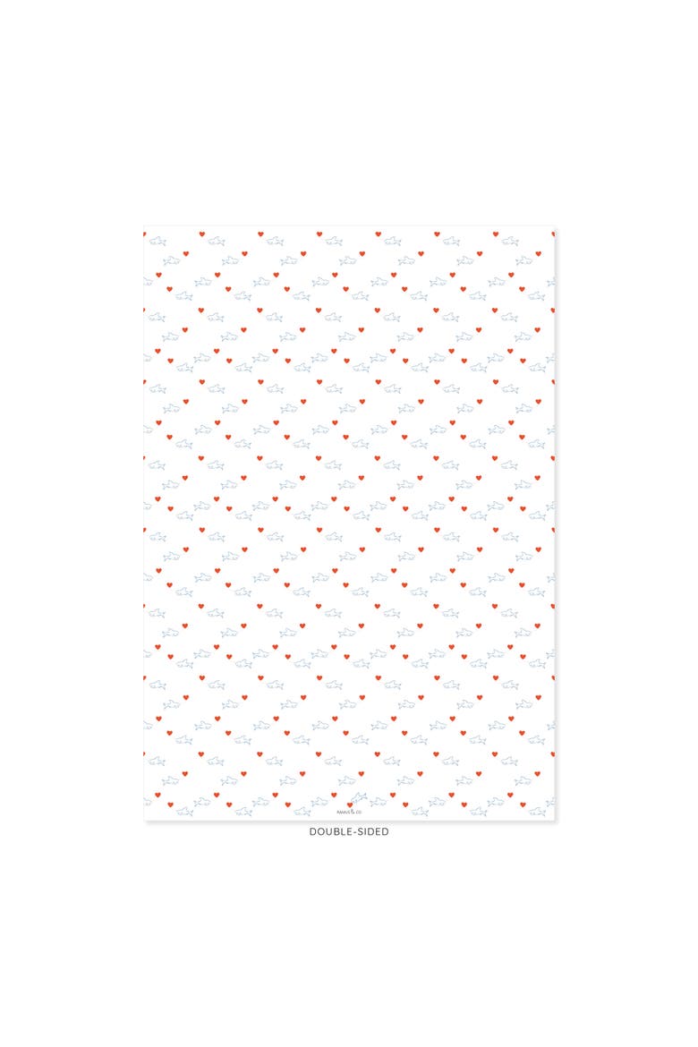 Eight Sheets Two-Sided "Deep Sea Party" Heavyweight Gift Wrap by Ramus & Co, Alternate, color, Multicolored