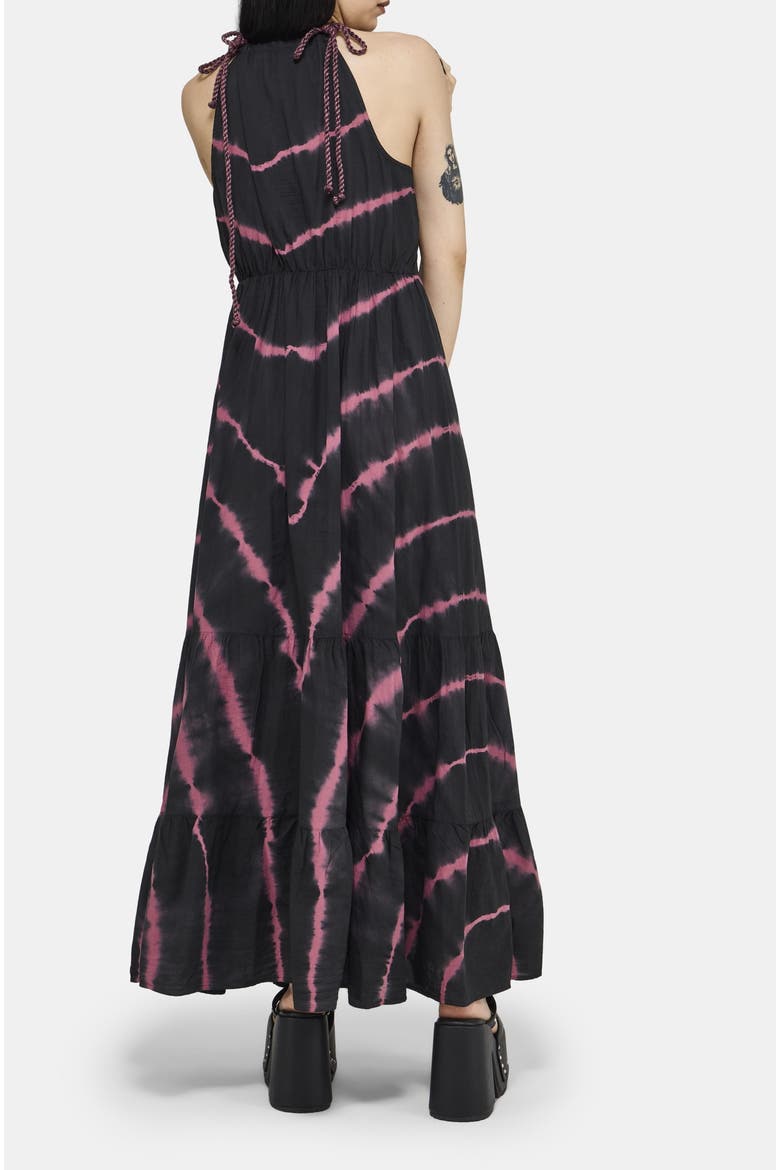 Noxielle Tie Dye Maxi Dress, Alternate, color, Black