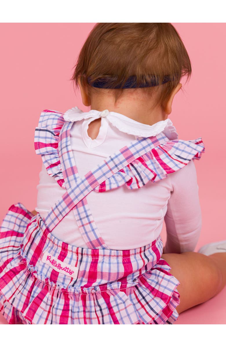 RuffleButts Baby Girls Knit Long Sleeve Ruffle Peter Pan Bodysuit, Alternate, color, White