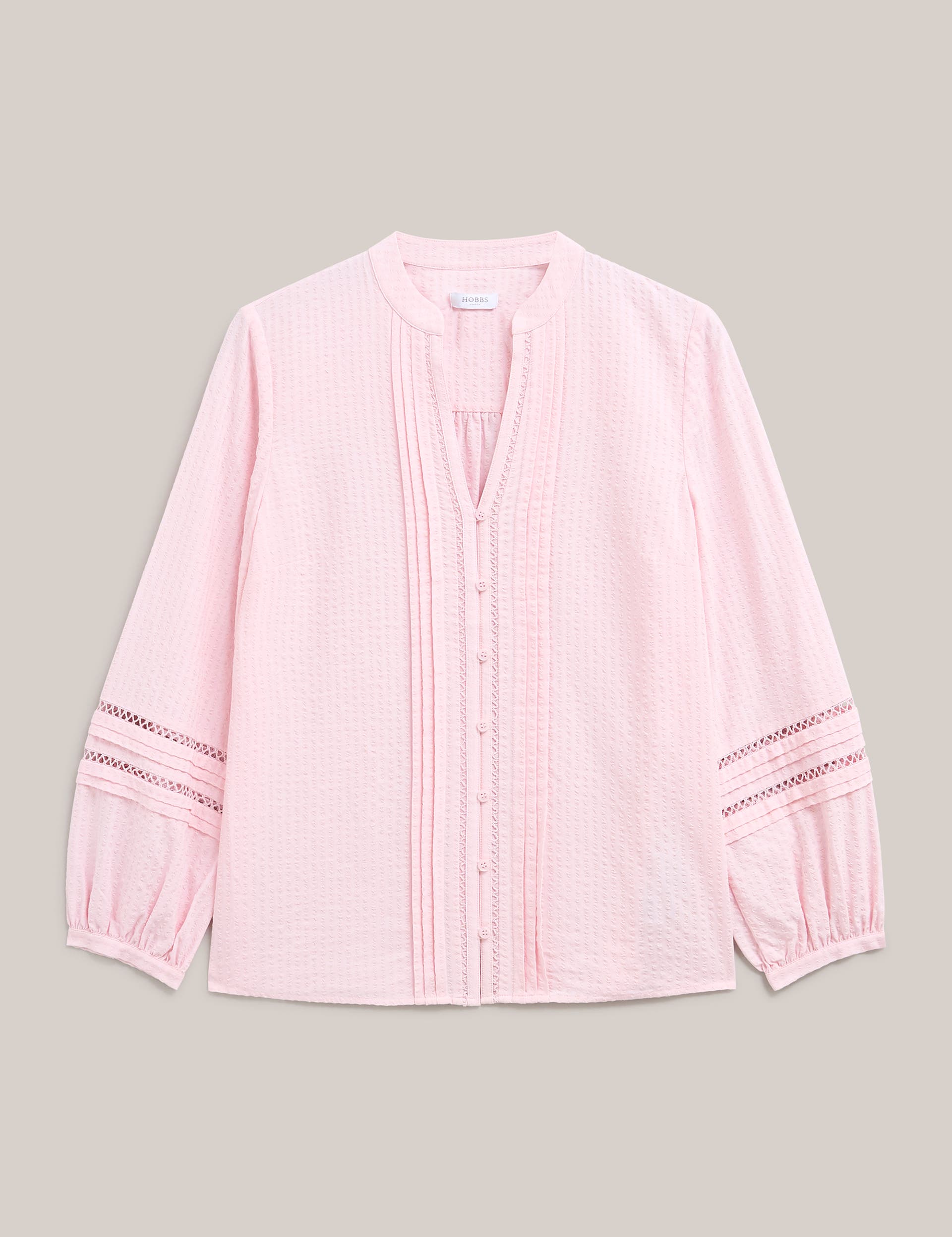 Lucilla Pintuck Mandarin Collar Blouse - image 2