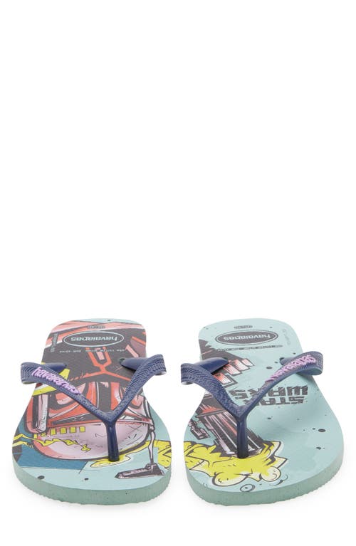 Havaianas Star Wars Flip Flop In Clay/navy Blue