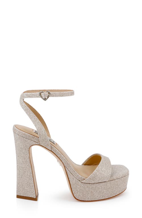 Badgley Mischka Collection Caia Ankle Strap Platform Sandal In Gold