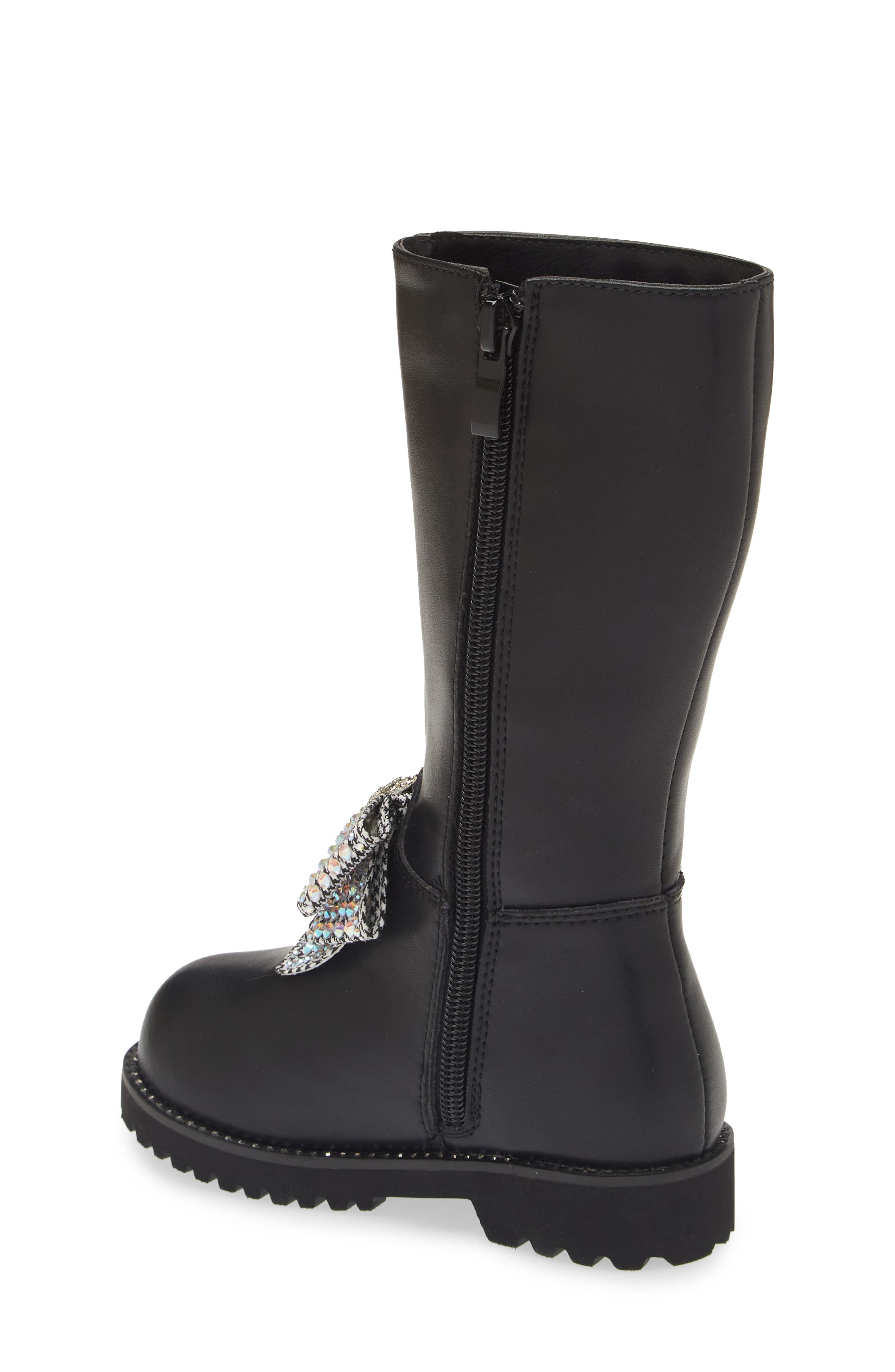Kurt Geiger London Kids' Kensington Bow Boot, Alternate, color, Black