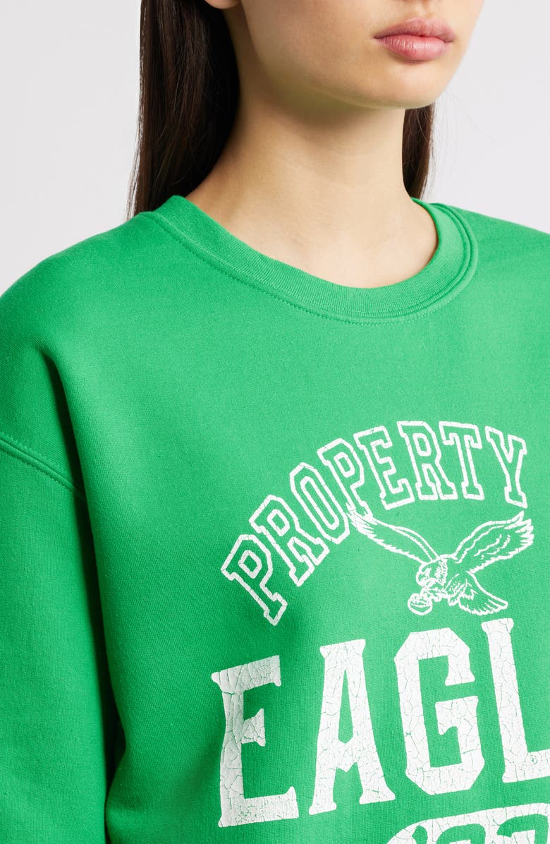 Junk Food NFL Eagles Property Graphic Sweatshirt, Alternate, color, Irish Green