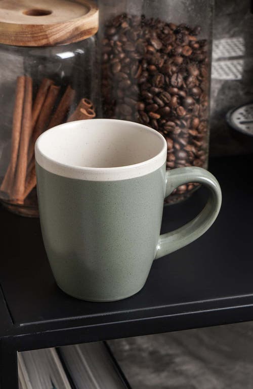 Stone Lain Serenity Stoneware 4-piece Mug Set In Green