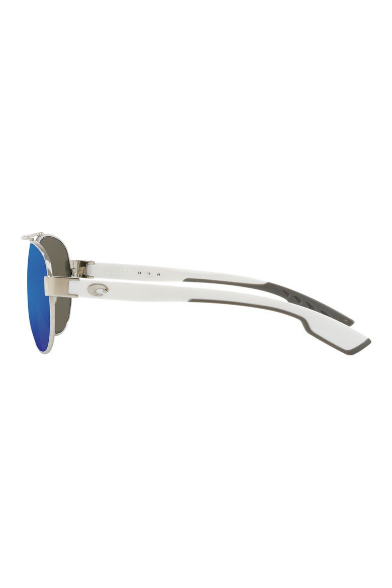 Loreto 56mm Polarized Aviator Sunglasses, Alternate, color, LIGHT GREY