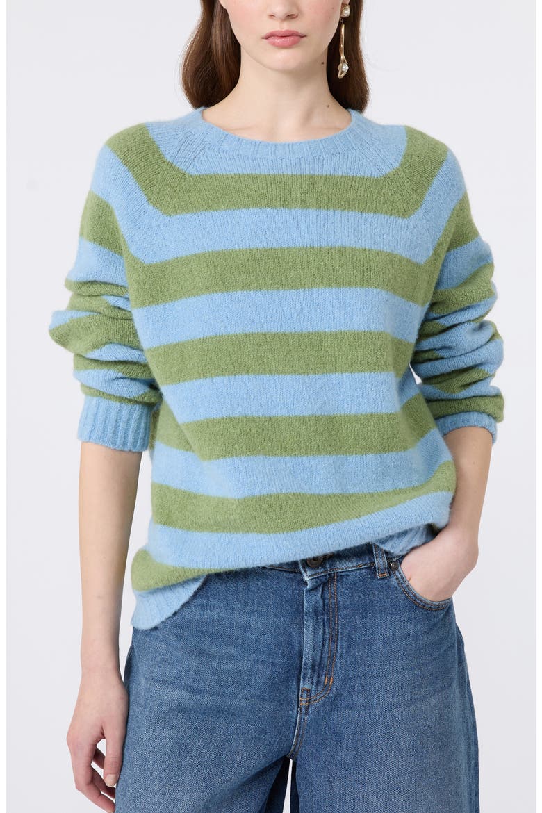 Hiacchi Stripe Crewneck Sweater, Alternate, color, LIGHT BLUE