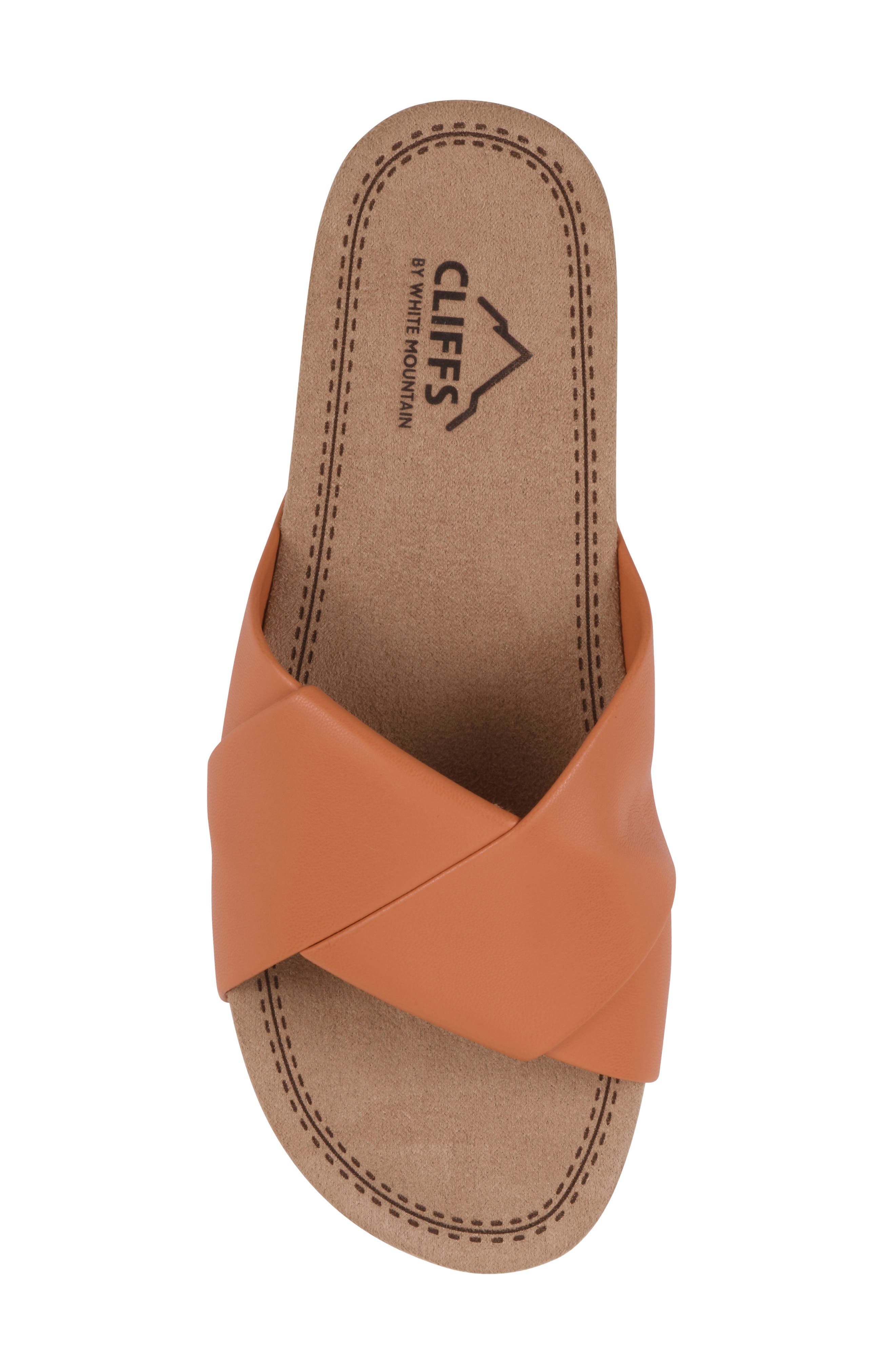 Tincie Slide Sandal, Alternate, color, ORANGE SMOOTH