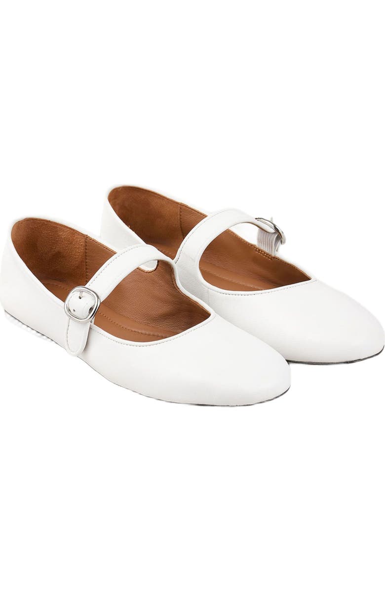 SANDRO Shiny leather ballet flats, Alternate, color,