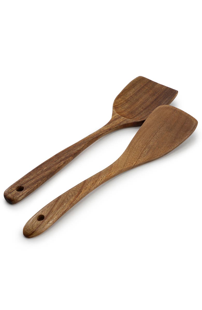 Megachef 6 Piece Acacia Wood Kitchen Utensil Set, Alternate, color, Acacia