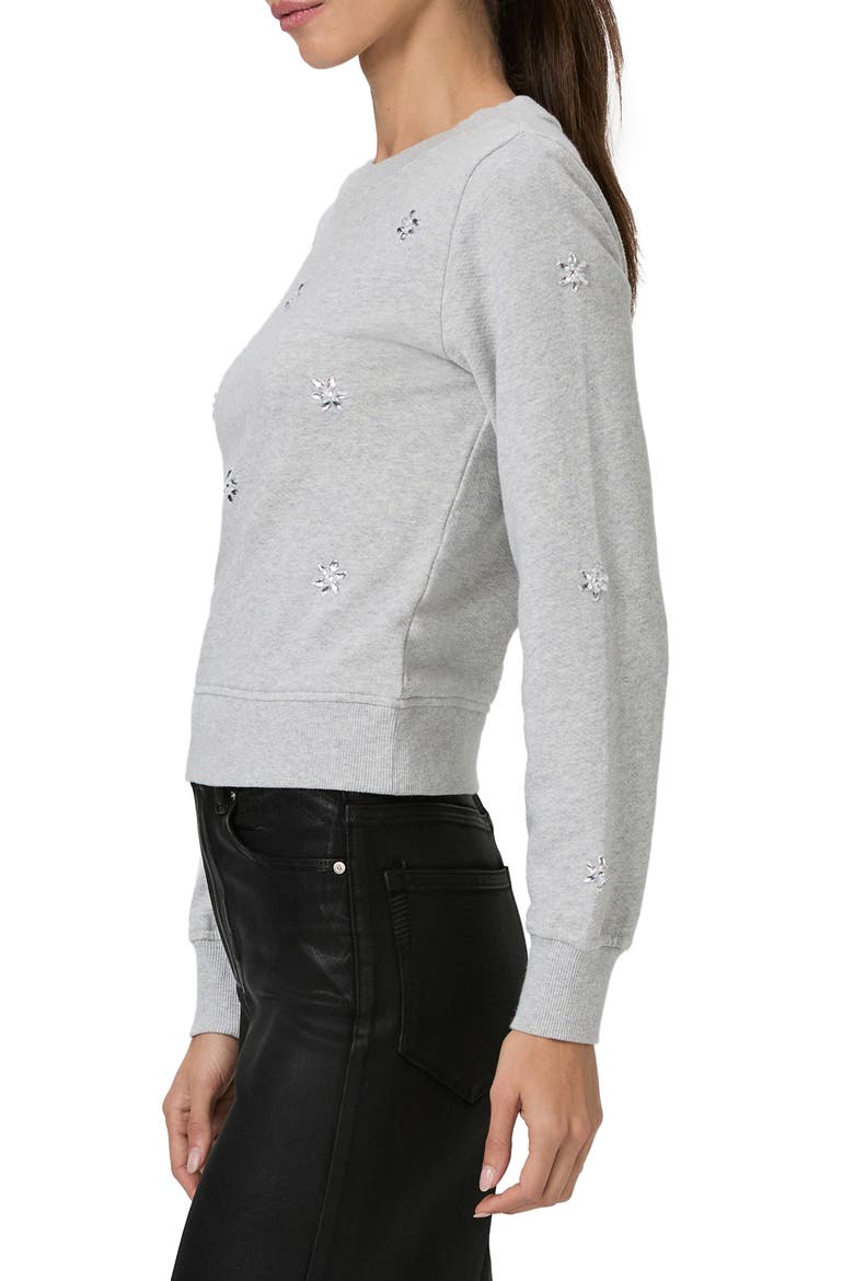 Ordenna Embellished Cotton Sweatshirt, Alternate, color, HEATHER GREY