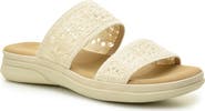 Taryn Rose Macramé Double Band Slide Sandal