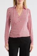 NIC+ZOE Geo Circles Knit Wrap Top