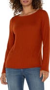 Liverpool Los Angeles Rib Boat Neck Top