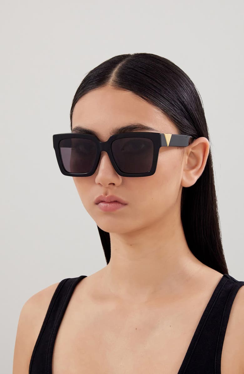 Bottega Veneta 55mm Square Sunglasses, Alternate, color, 