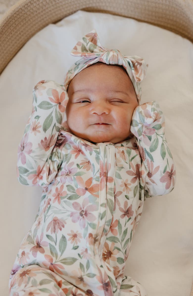 Copper Pearl Natalie Zip-Up Footie Pajamas, Alternate, color, Natalie