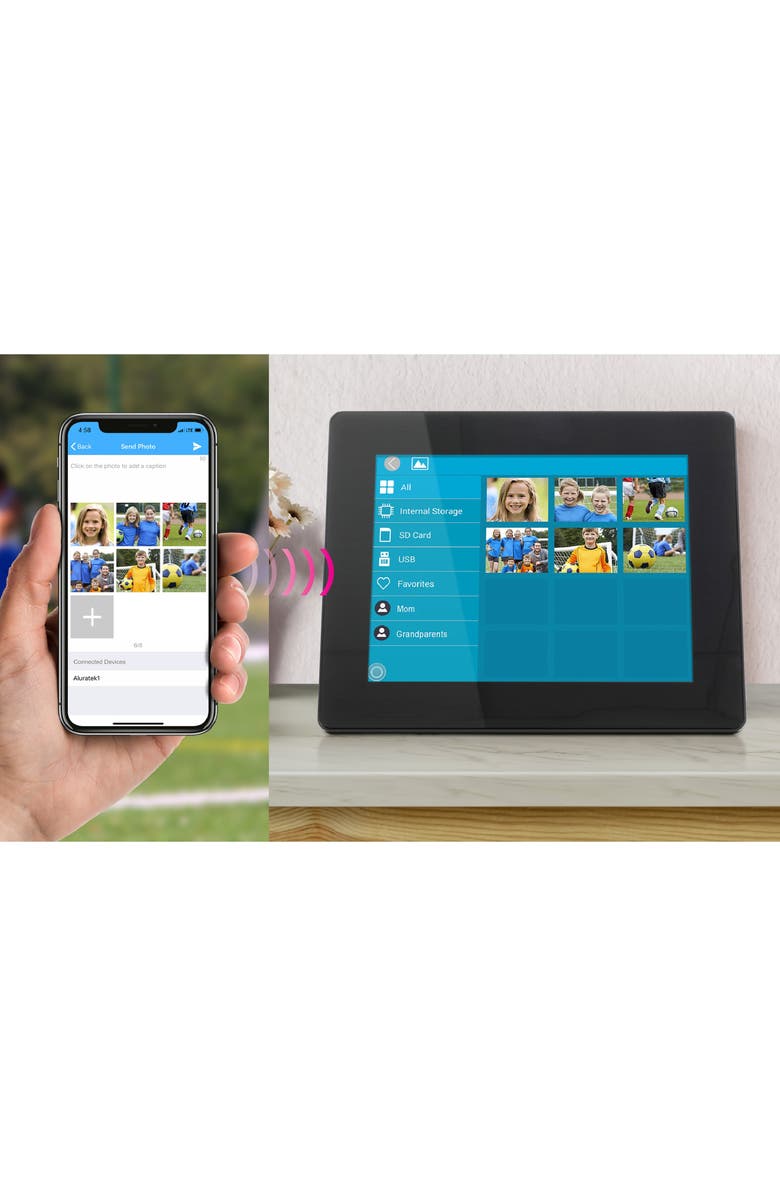 Aluratek Wi-Fi Touchscreen Digital Photo Frame, Alternate, color, 