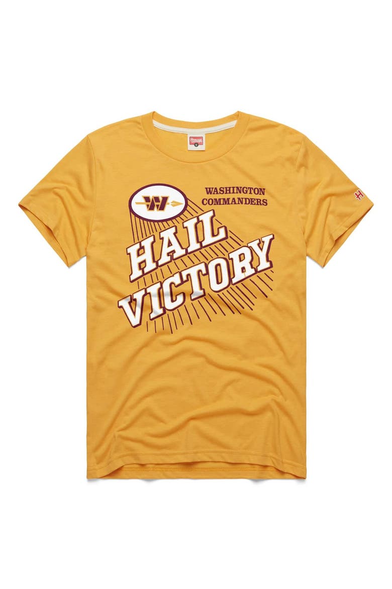 Men's Homage Gold Washington Commanders Hail Victory Logo Tri-Blend T-Shirt, Main, color, Gold